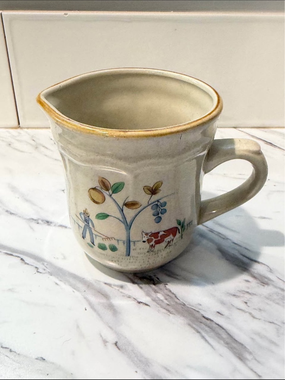 International Heartland Stoneware Creamer Cup Mug